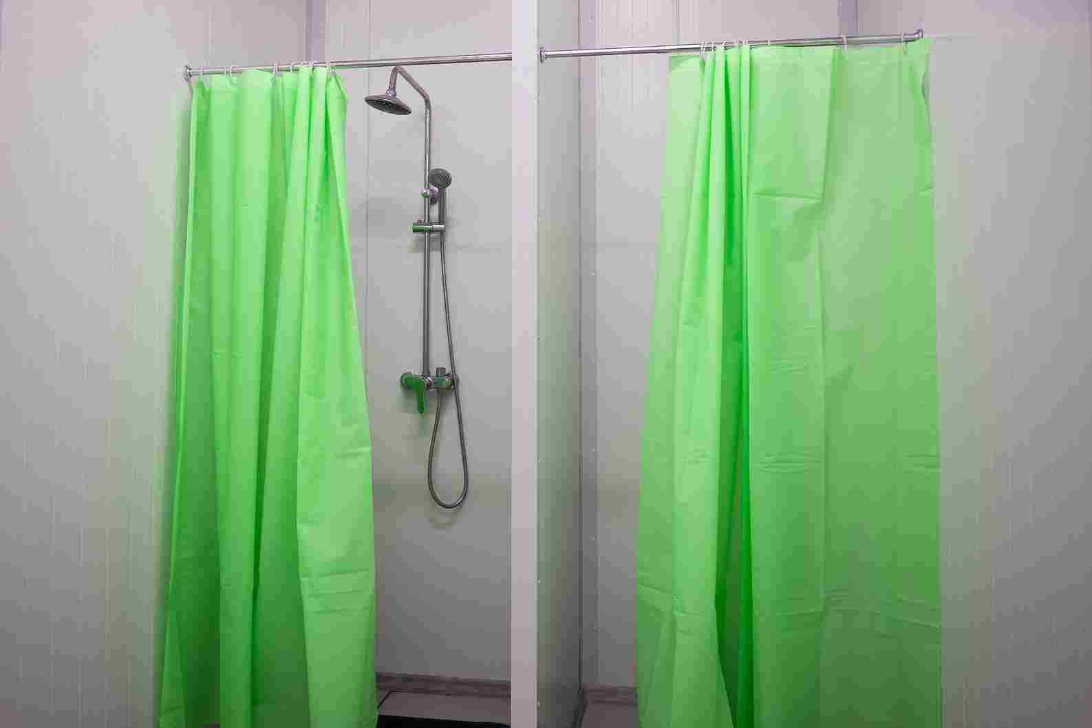 Shower curtain rod installation (two brackets)