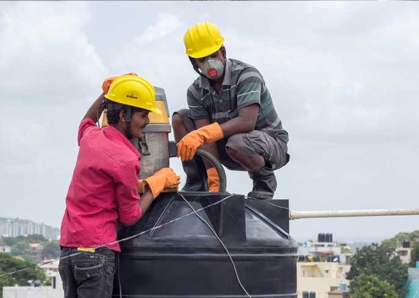 Sintex Water Tank Cleaning